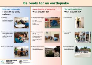 Be ready for an earthquake