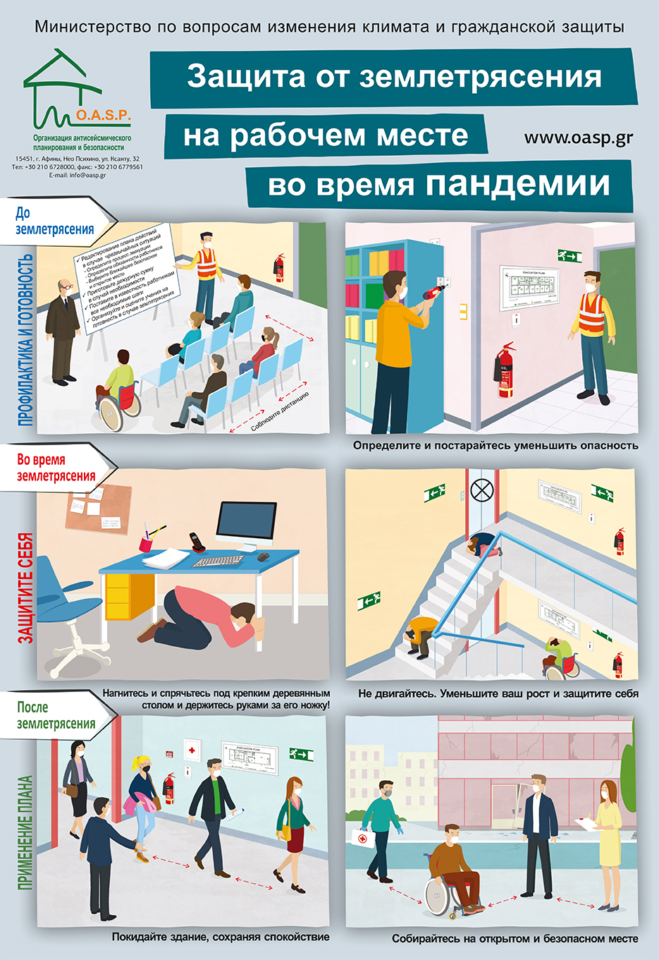 Защита от землетрясение в работе во время пандемии